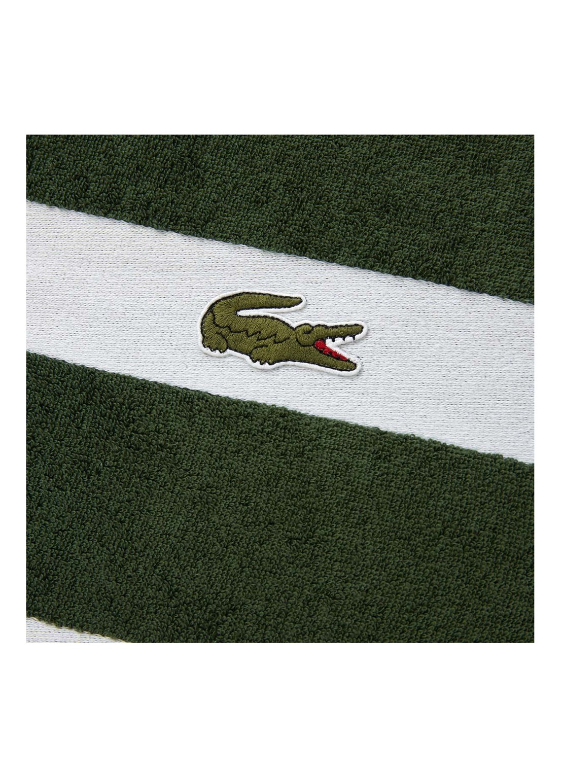 Lacoste L Casual badlaken - 450 gr/m2 - 90 x 150 cm - detail groen