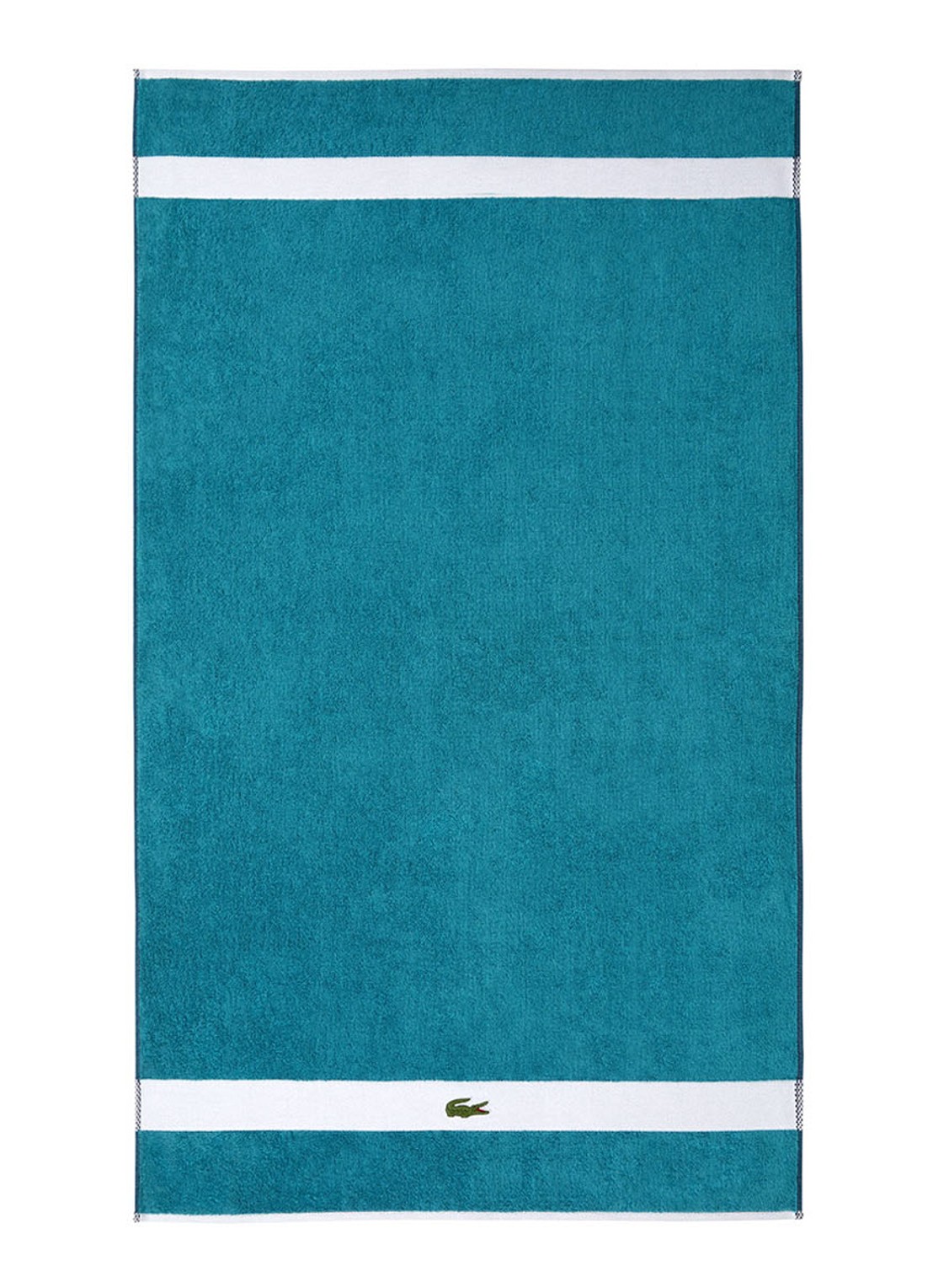 Lacoste L Casual badlaken - 450 gr/m2 - 90 x 150 cm - voorkant 4 turquoise