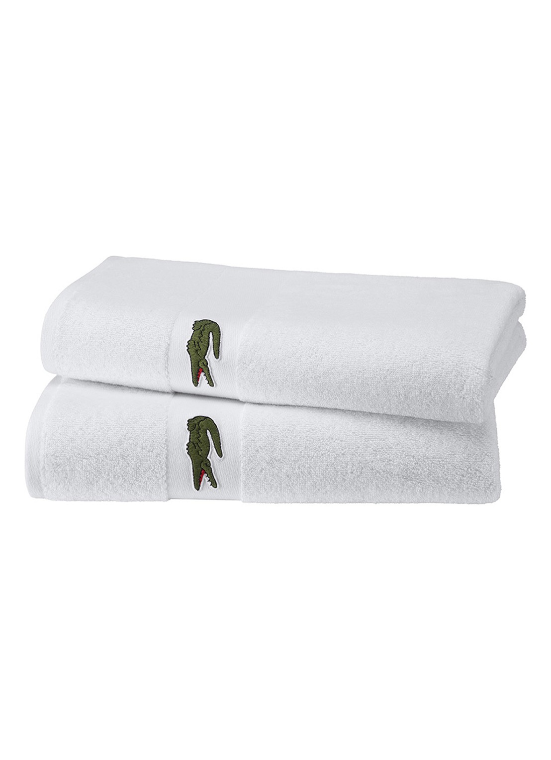 Lacoste L Casual badlaken - 450 gr/m2 - 90 x 150 cm - detail 2 wit