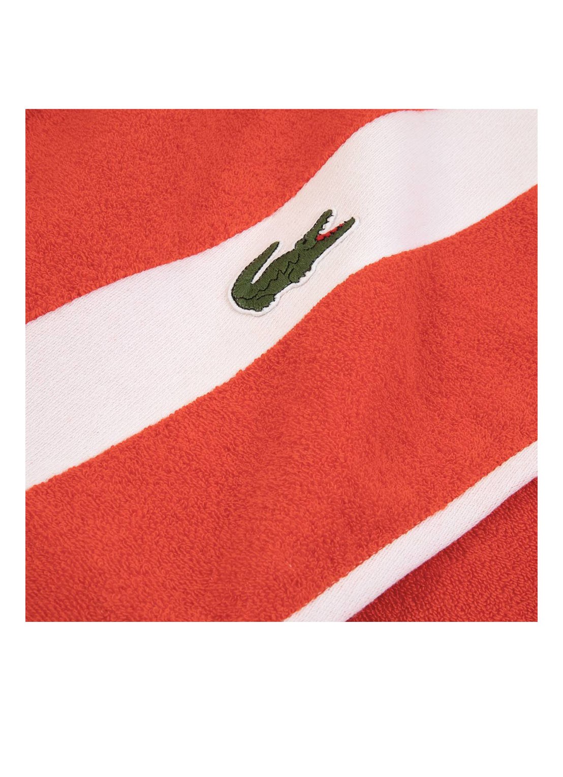 Lacoste L Casual badlaken - 450 gr/m2 - 90 x 150 cm - voorkant 3 oranjerood