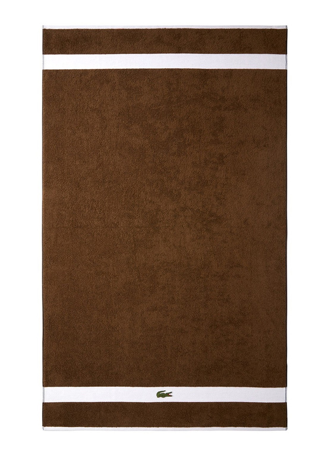Lacoste L Casual badlaken - 450 gr/m2 - 90 x 150 cm - voorkant bruin