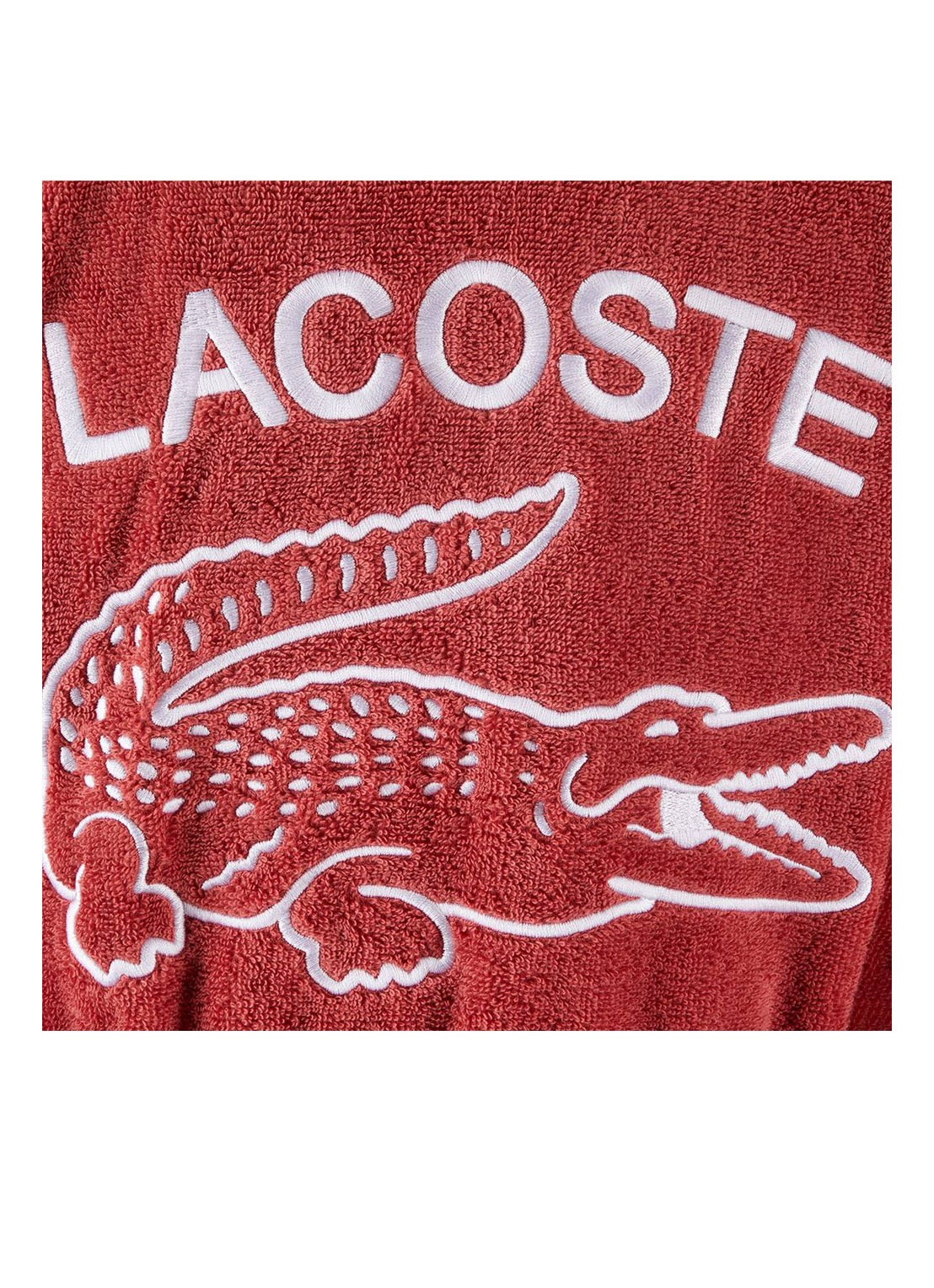 Lacoste L Defile badjas van  katoen - unisex - detail 5 rood
