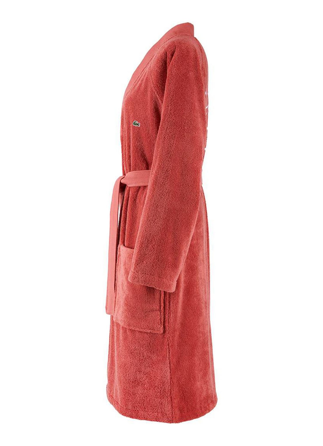 Lacoste L Defile badjas van  katoen - unisex - voorkant 2 rood