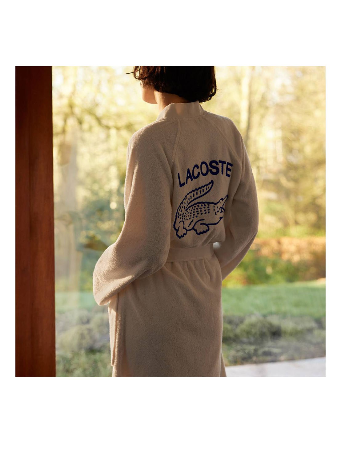 Lacoste L Defile badjas van  katoen - unisex - detail 10 wit