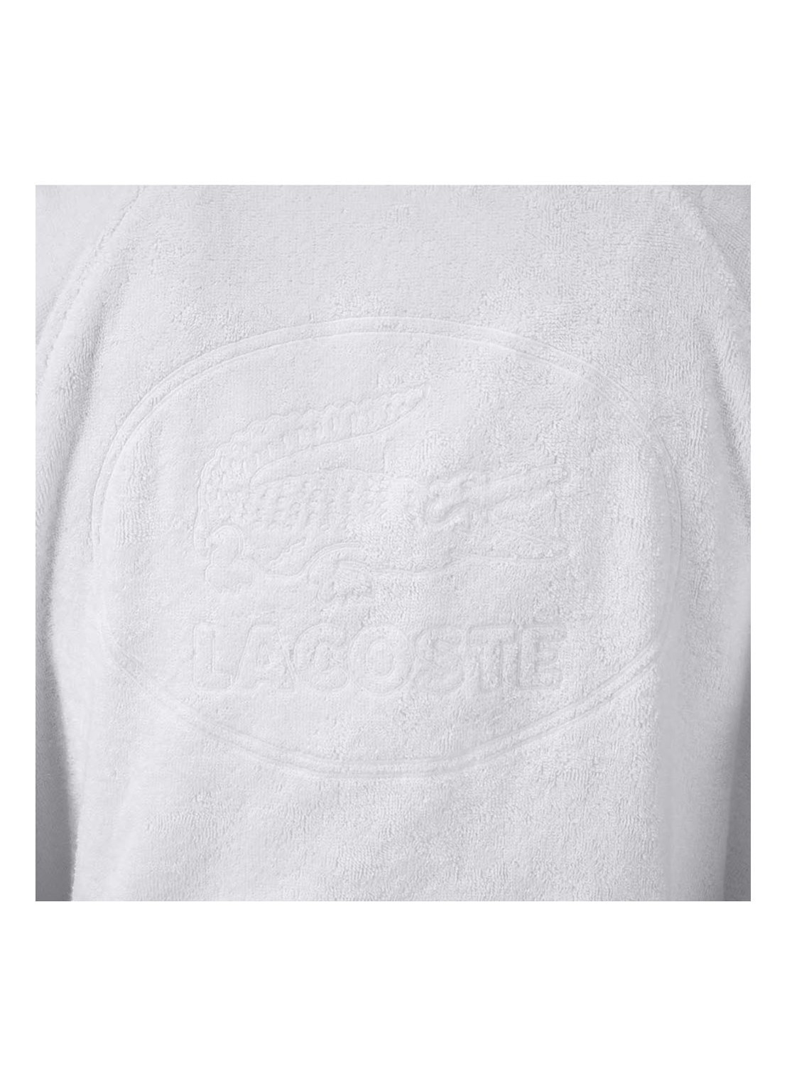 Lacoste L Defile Blanc kimono van  katoen - voorkant wit