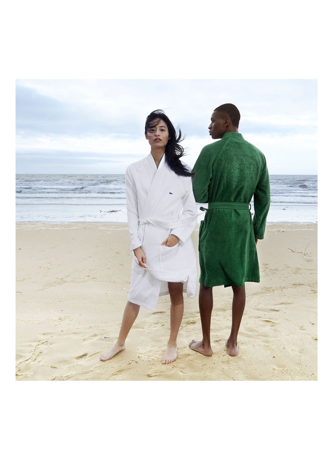 Lacoste L Defile Blanc kimono van  katoen - voorkant 2 blauw