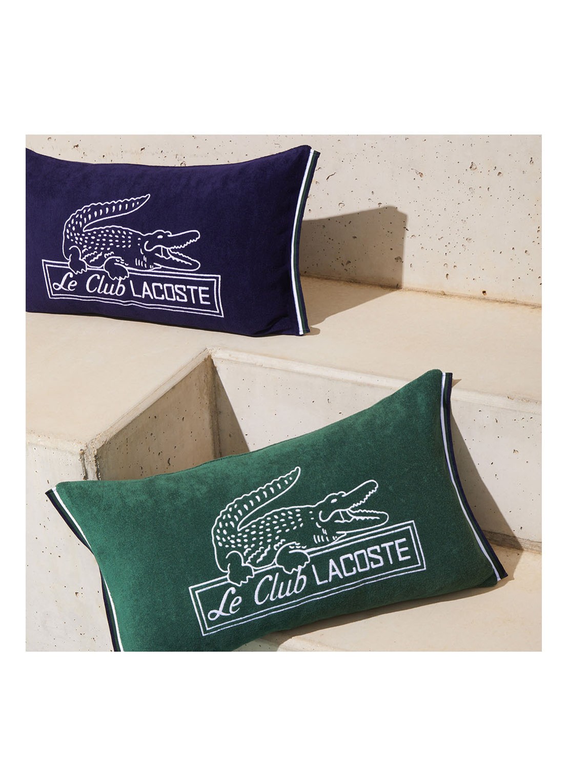 Lacoste L Le Club sierkussenhoes 33 x 57 cm  - detail 7 donkerblauw