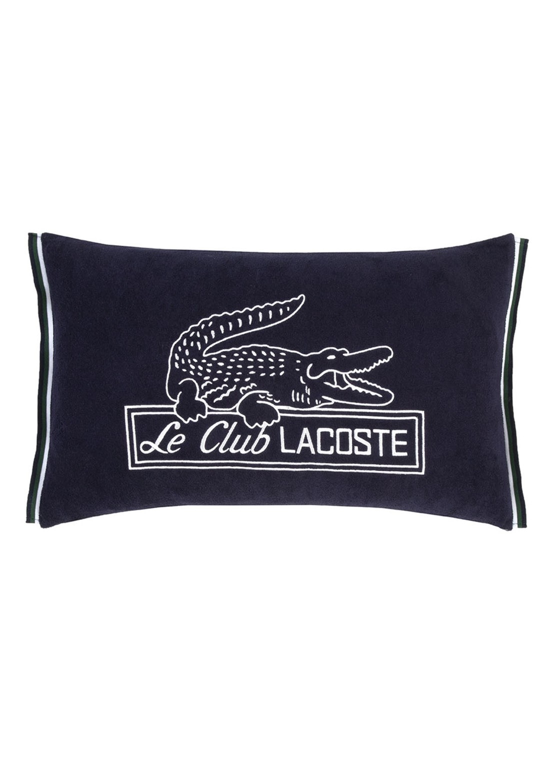 Lacoste L Le Club sierkussenhoes 33 x 57 cm  - voorkant donkerblauw