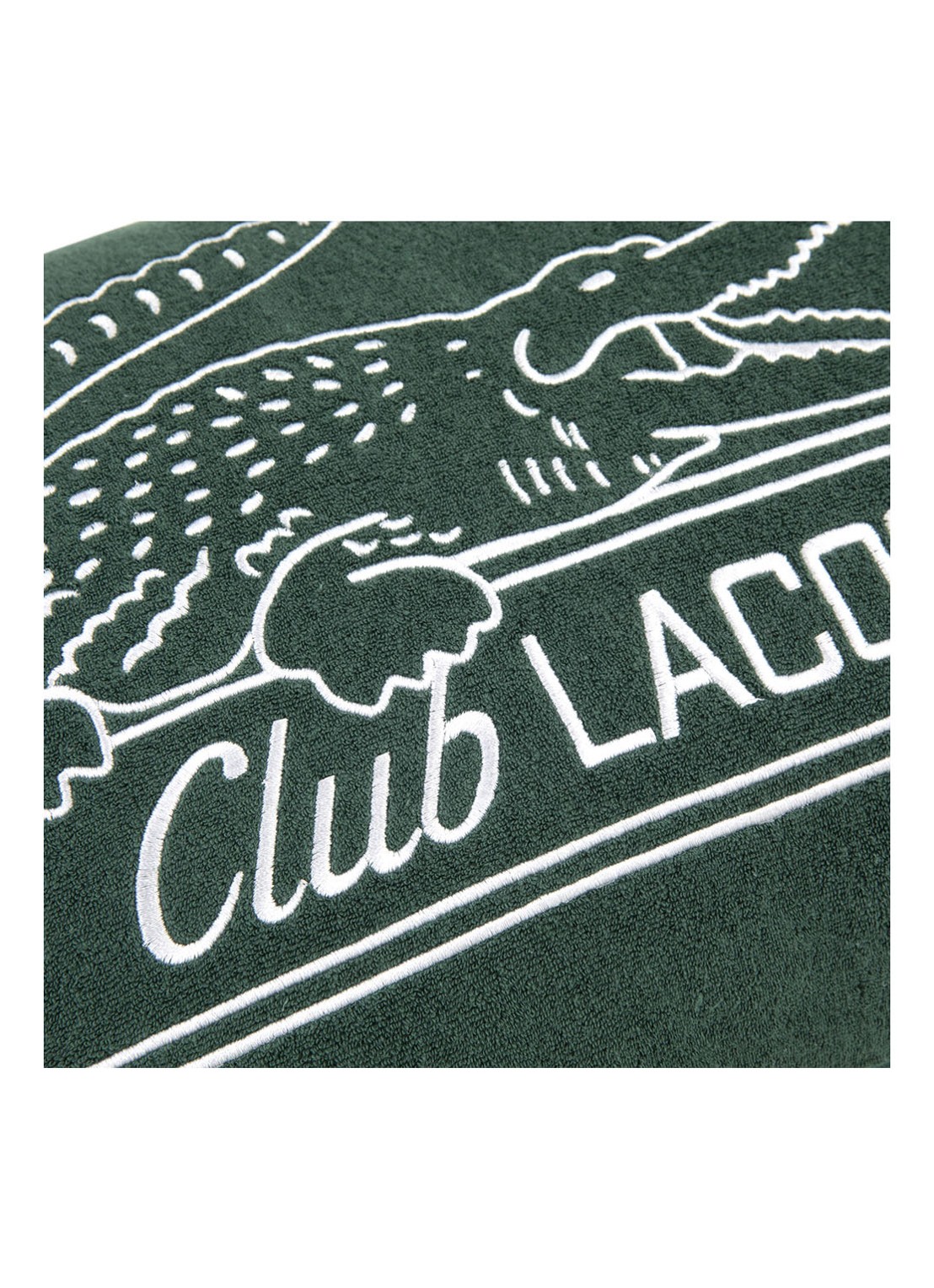 Lacoste L Le Club sierkussenhoes 33 x 57 cm  - detail groen