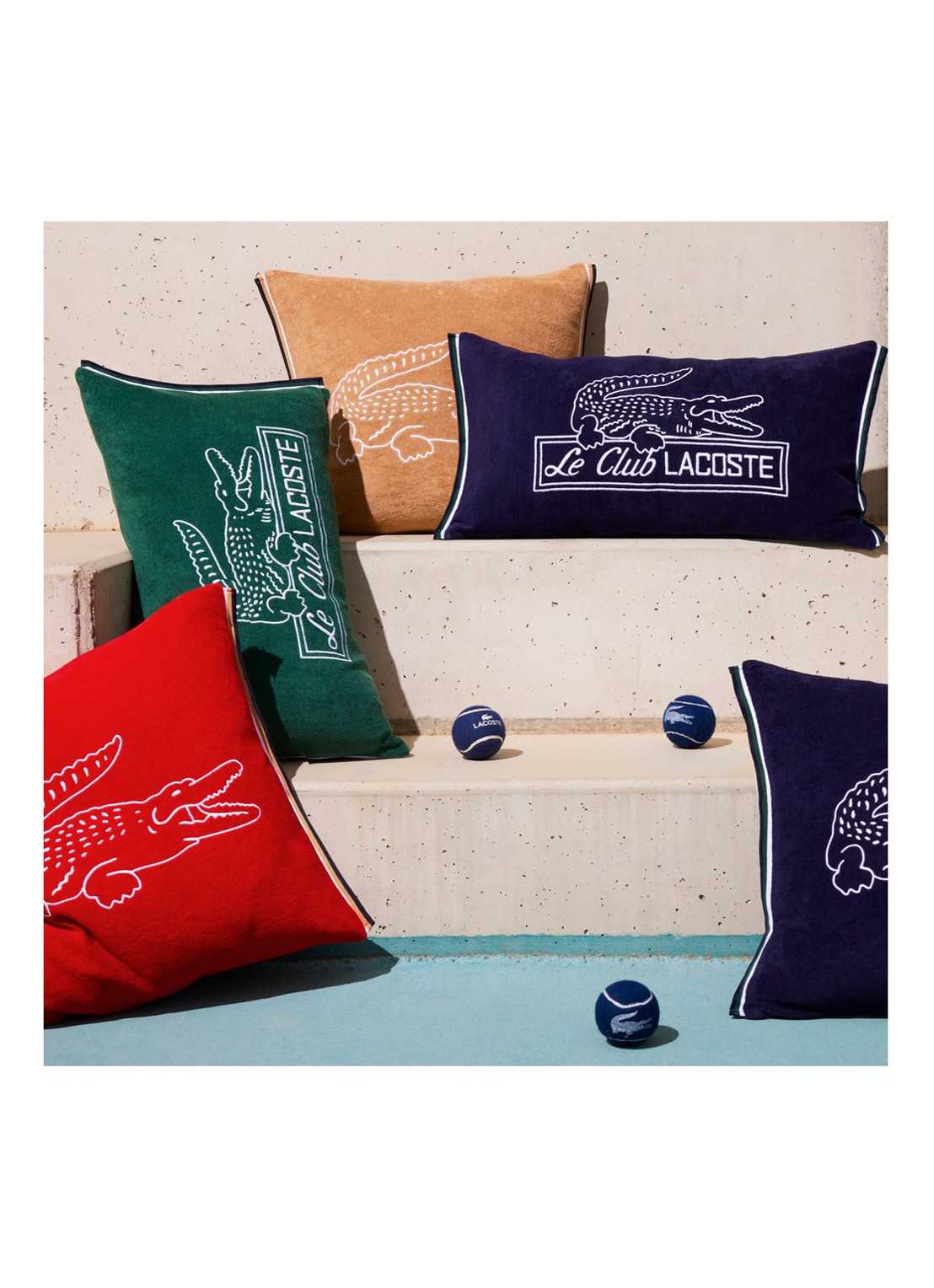 Lacoste L Le Club sierkussenhoes 33 x 57 cm  - voorkant 7 groen