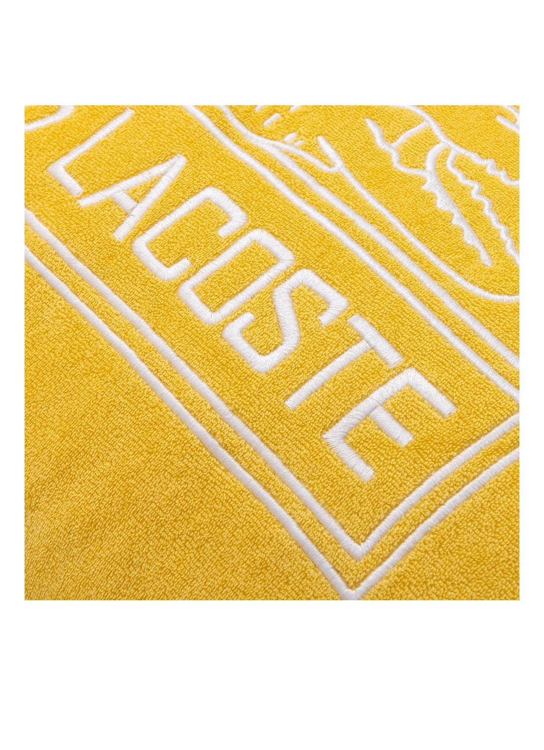 Lacoste L Le Club sierkussenhoes 33 x 57 cm  - detail geel