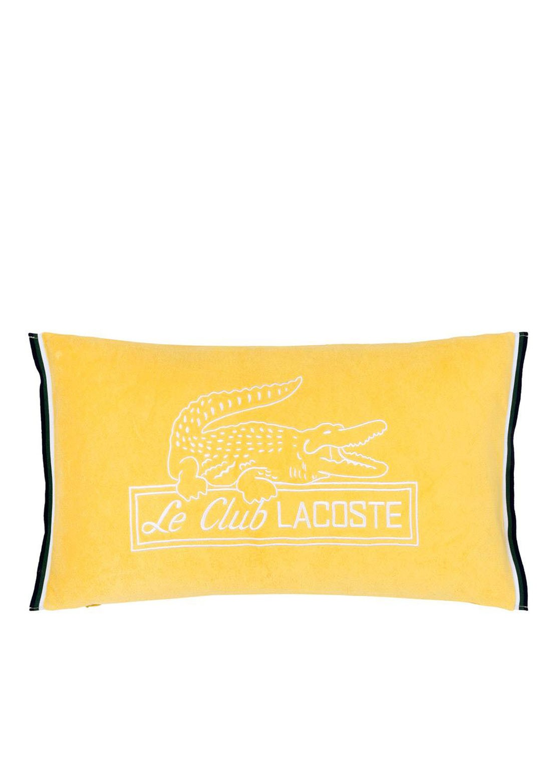Lacoste L Le Club sierkussenhoes 33 x 57 cm  - voorkant 4 geel