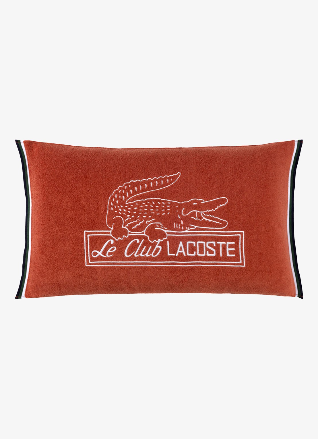 Lacoste L Le Club sierkussenhoes 33 x 57 cm  - voorkant 4 roestbruin