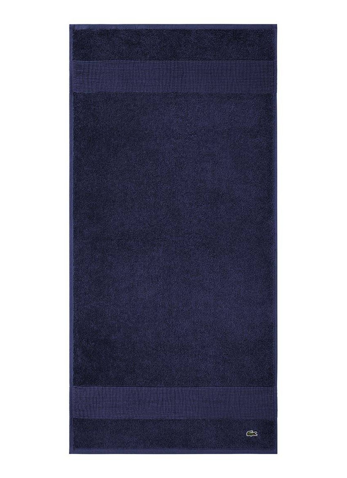 Lacoste L Lecroco badhanddoek - 600 gr/m2 - 50 x 100 cm - voorkant 4 donkerblauw