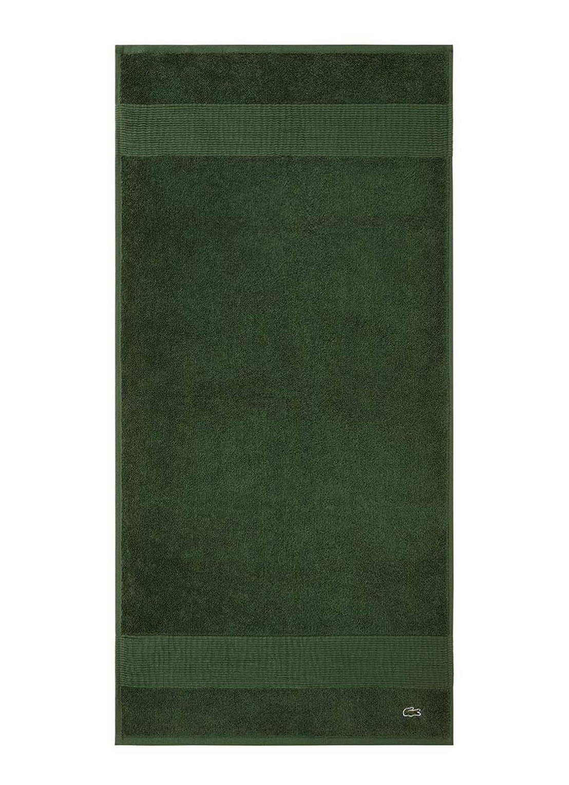 Lacoste L Lecroco badhanddoek - 600 gr/m2 - 50 x 100 cm - voorkant 2 groen