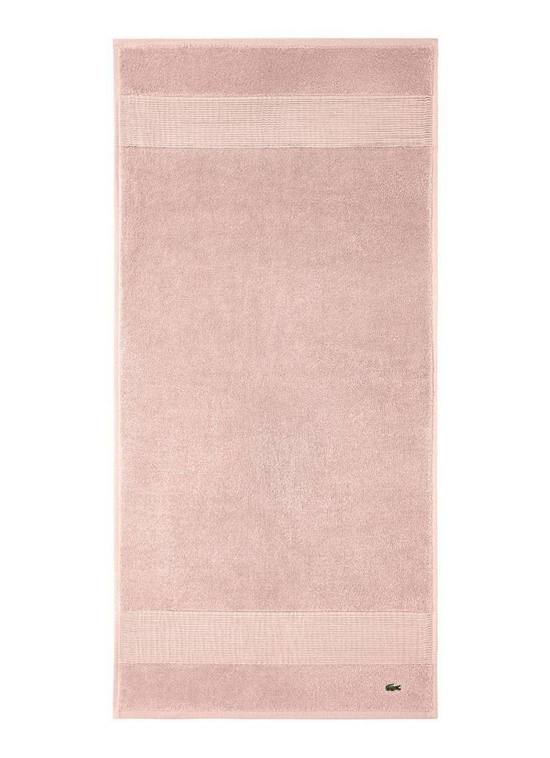 Lacoste L Lecroco badhanddoek - 600 gr/m2 - 50 x 100 cm - voorkant 4 lichtroze