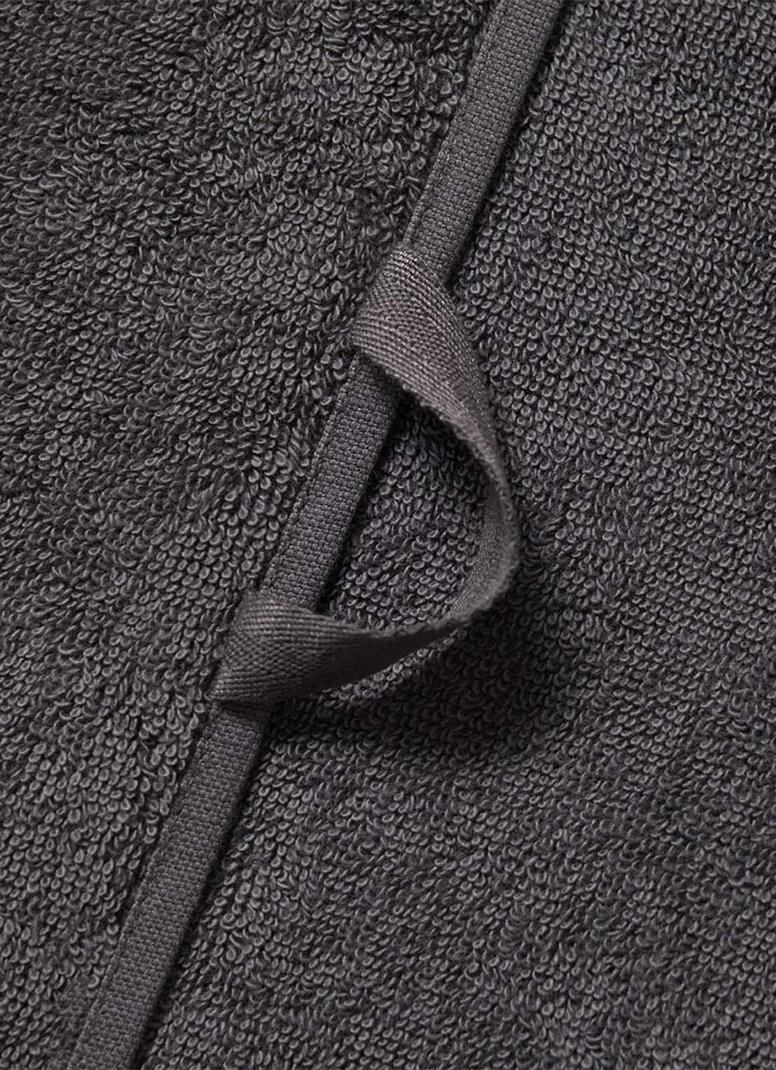 Lacoste L Lecroco badhanddoek - 600 gr/m2 - 50 x 100 cm - voorkant 2 antraciet