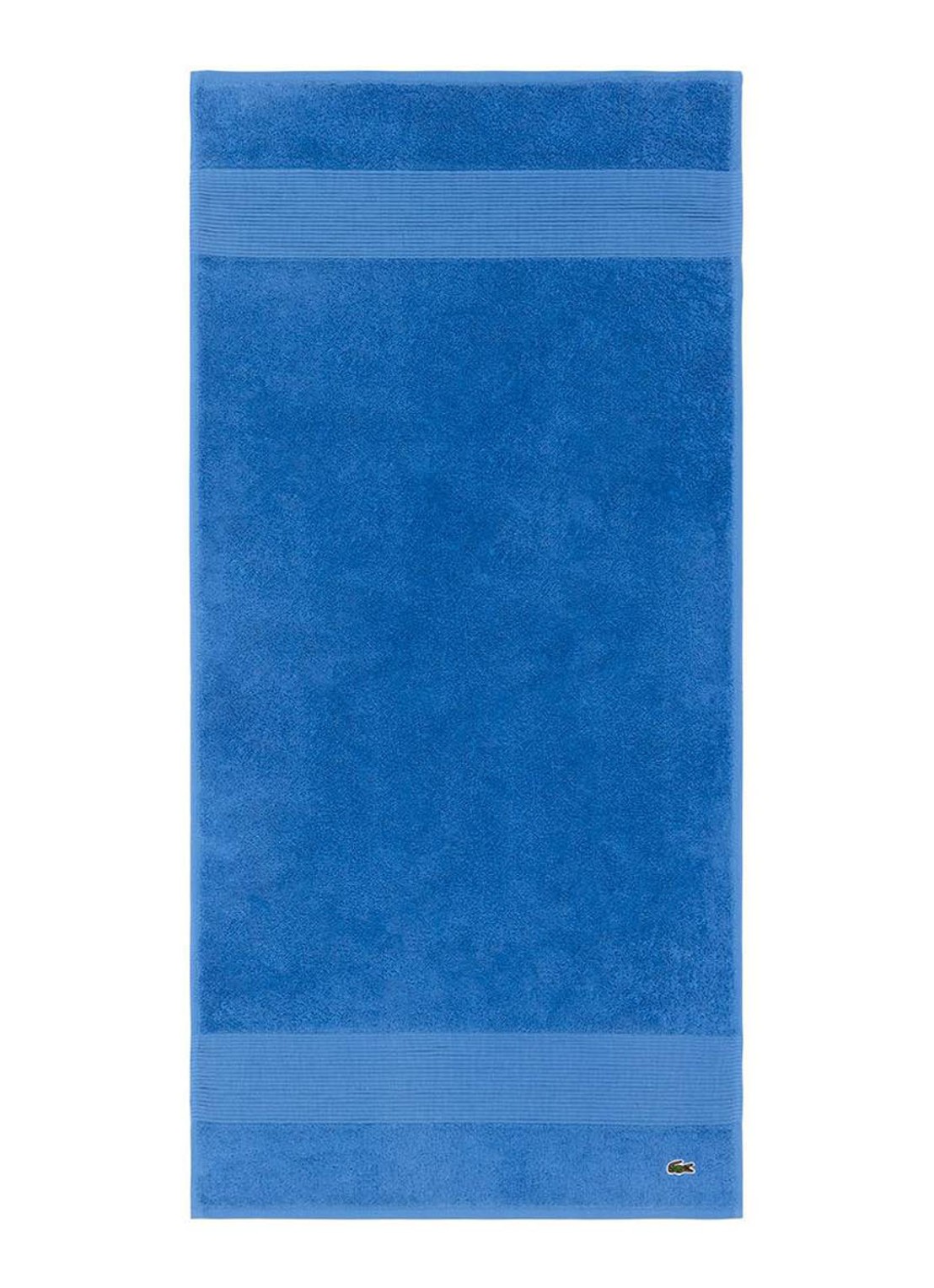 Lacoste L Lecroco badhanddoek - 600 gr/m2 - 50 x 100 cm - voorkant 2 blauw