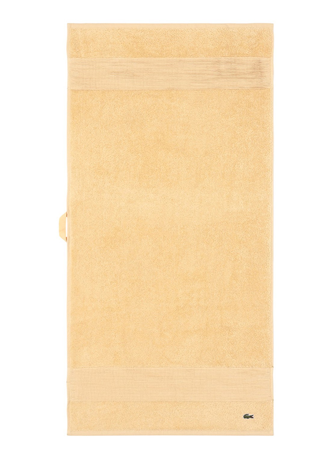 Lacoste L Lecroco badhanddoek - 600 gr/m2 - 50 x 100 cm - voorkant beige