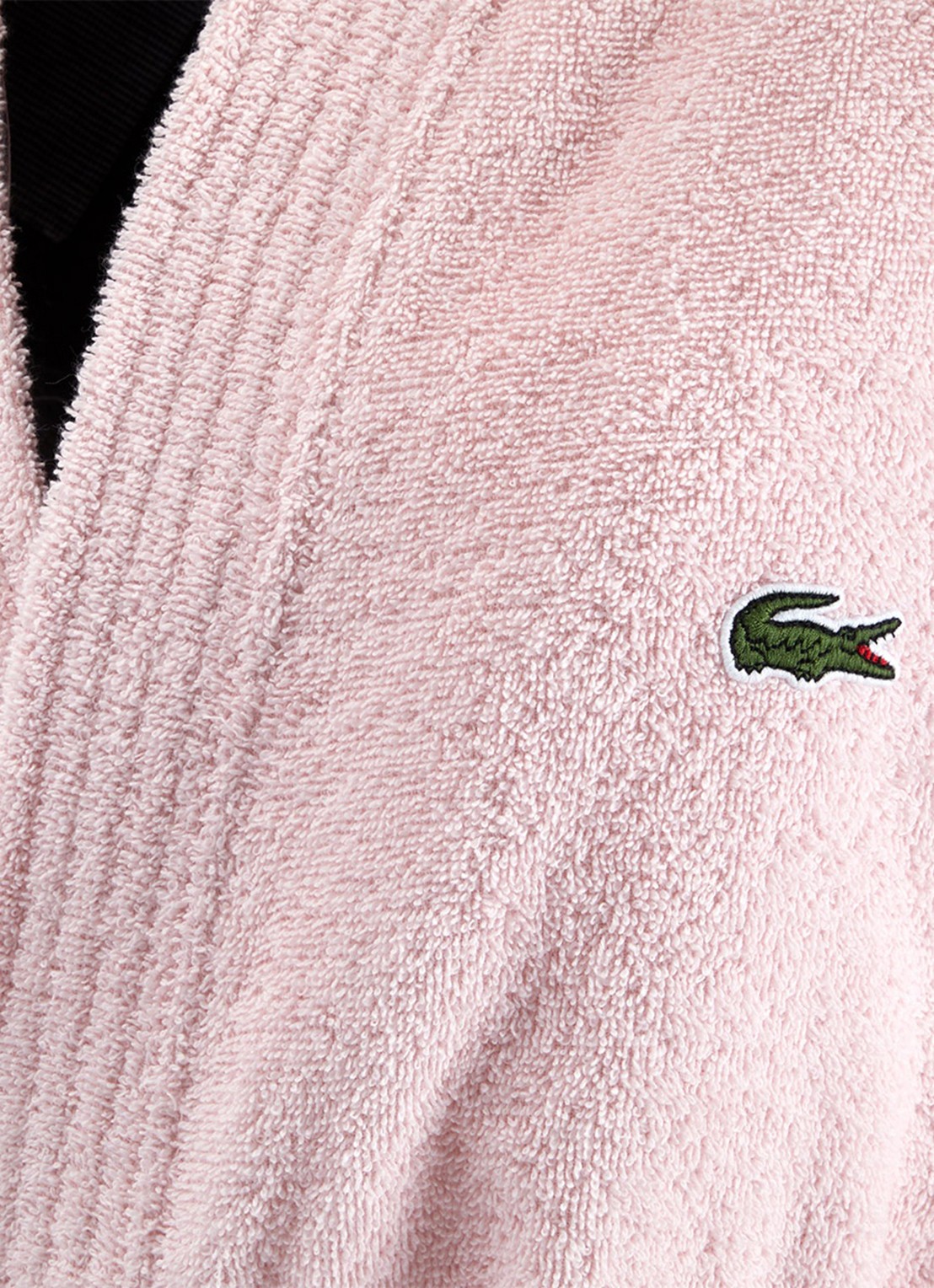 Lacoste L Lecroco badjas - unisex - detail 3 lichtroze