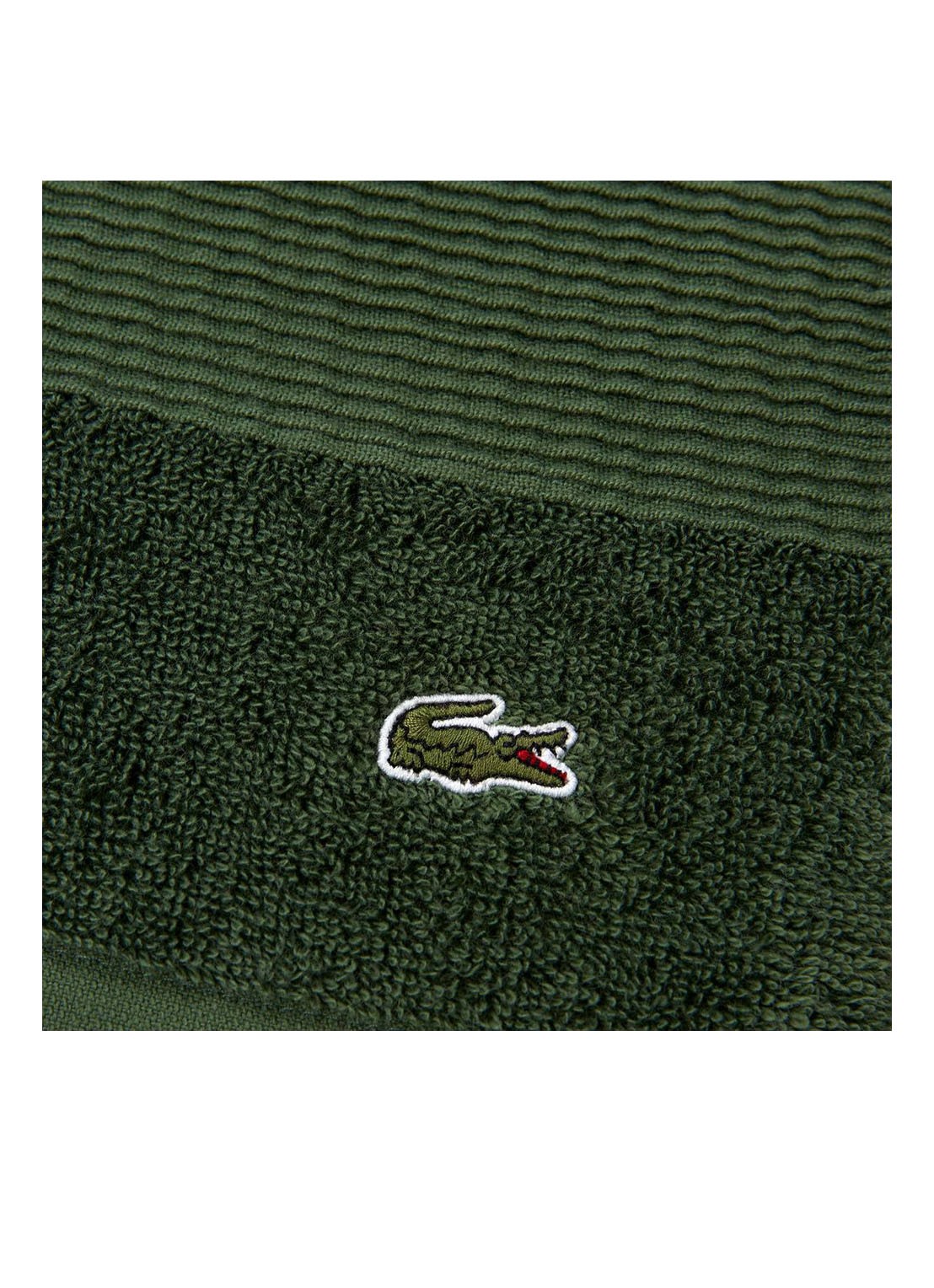Lacoste L Lecroco badlaken - 600 gr/m2 - 100 x 150 cm - detail 5 groen