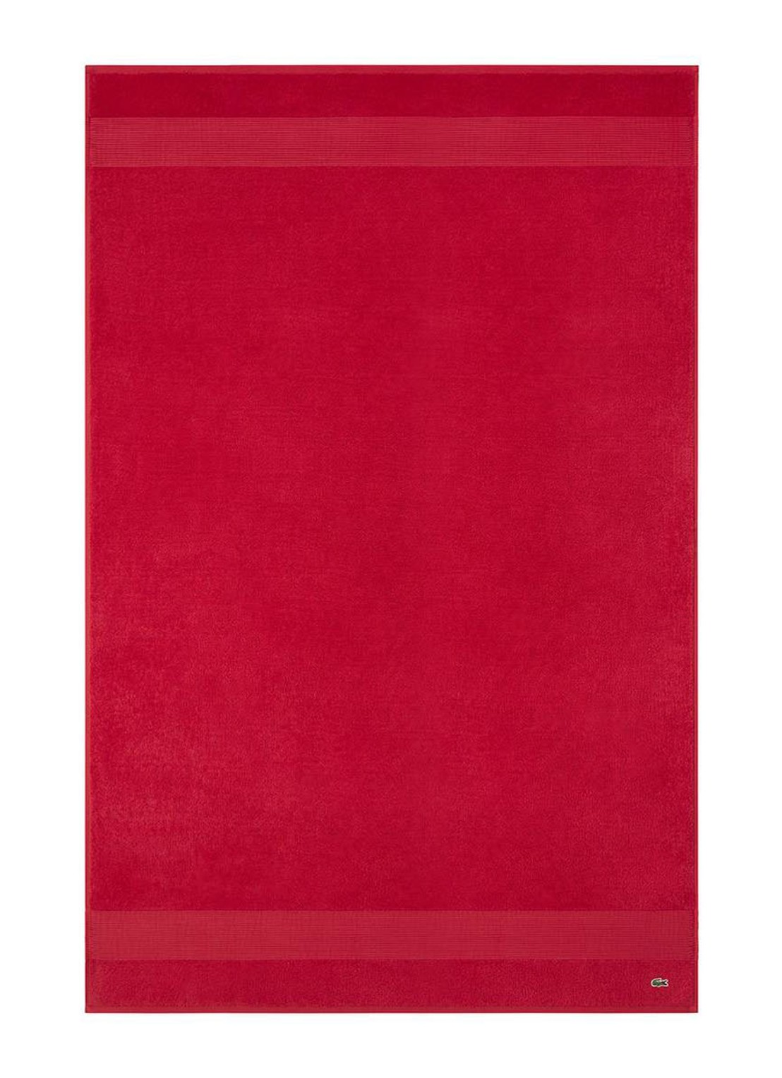 Lacoste L Lecroco badlaken - 600 gr/m2 - 100 x 150 cm - voorkant kersenrood