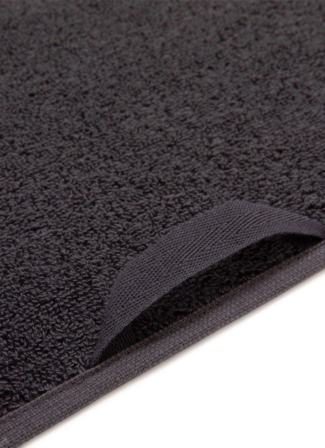 Lacoste L Lecroco badlaken - 600 gr/m2 - 100 x 150 cm - achterkant antraciet