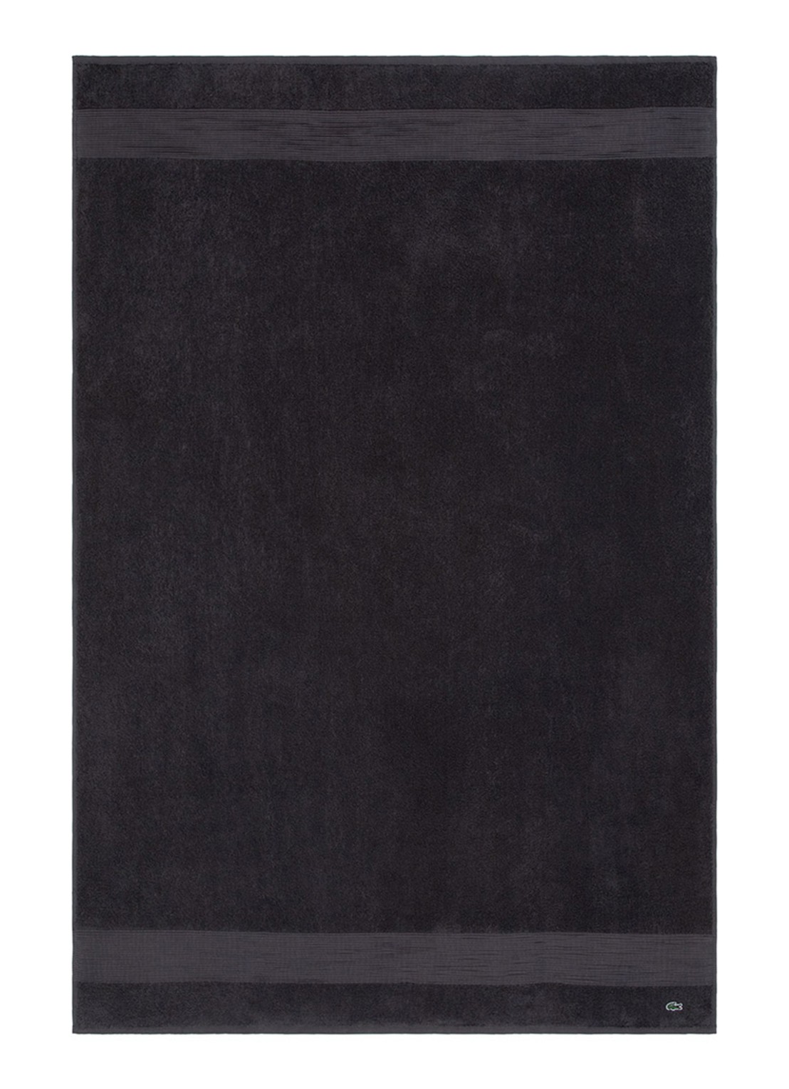 Lacoste L Lecroco badlaken - 600 gr/m2 - 100 x 150 cm - voorkant 2 antraciet