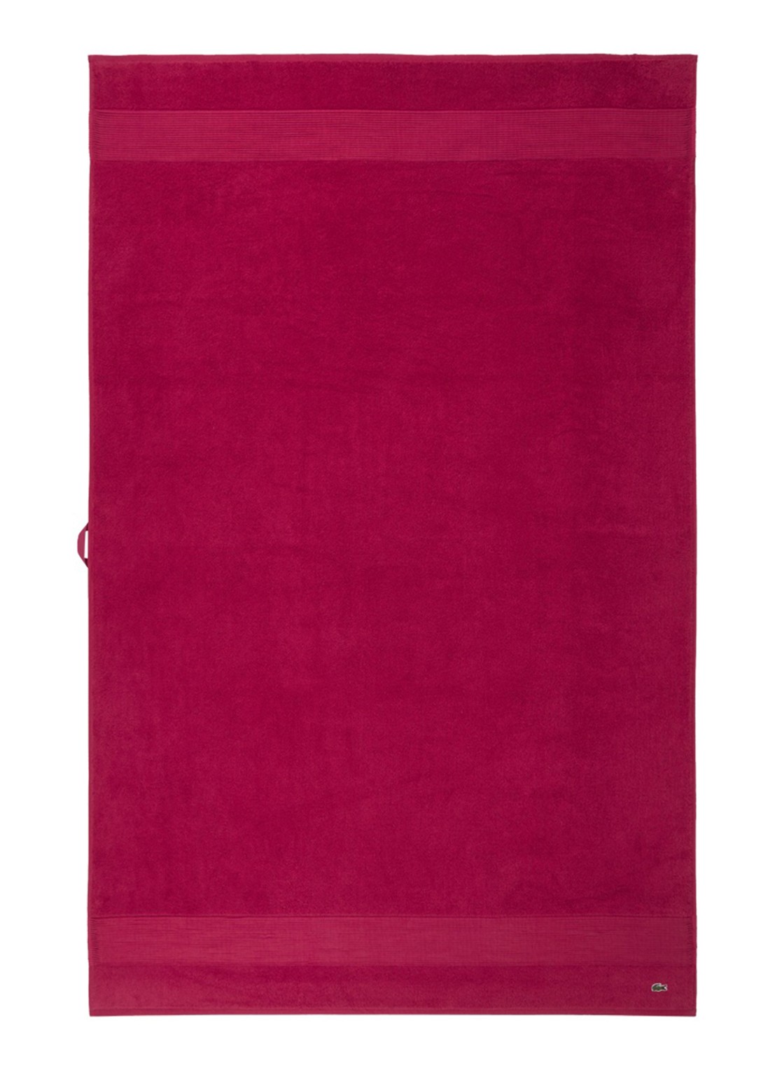 Lacoste L Lecroco badlaken - 600 gr/m2 - 100 x 150 cm - voorkant kiwigroen