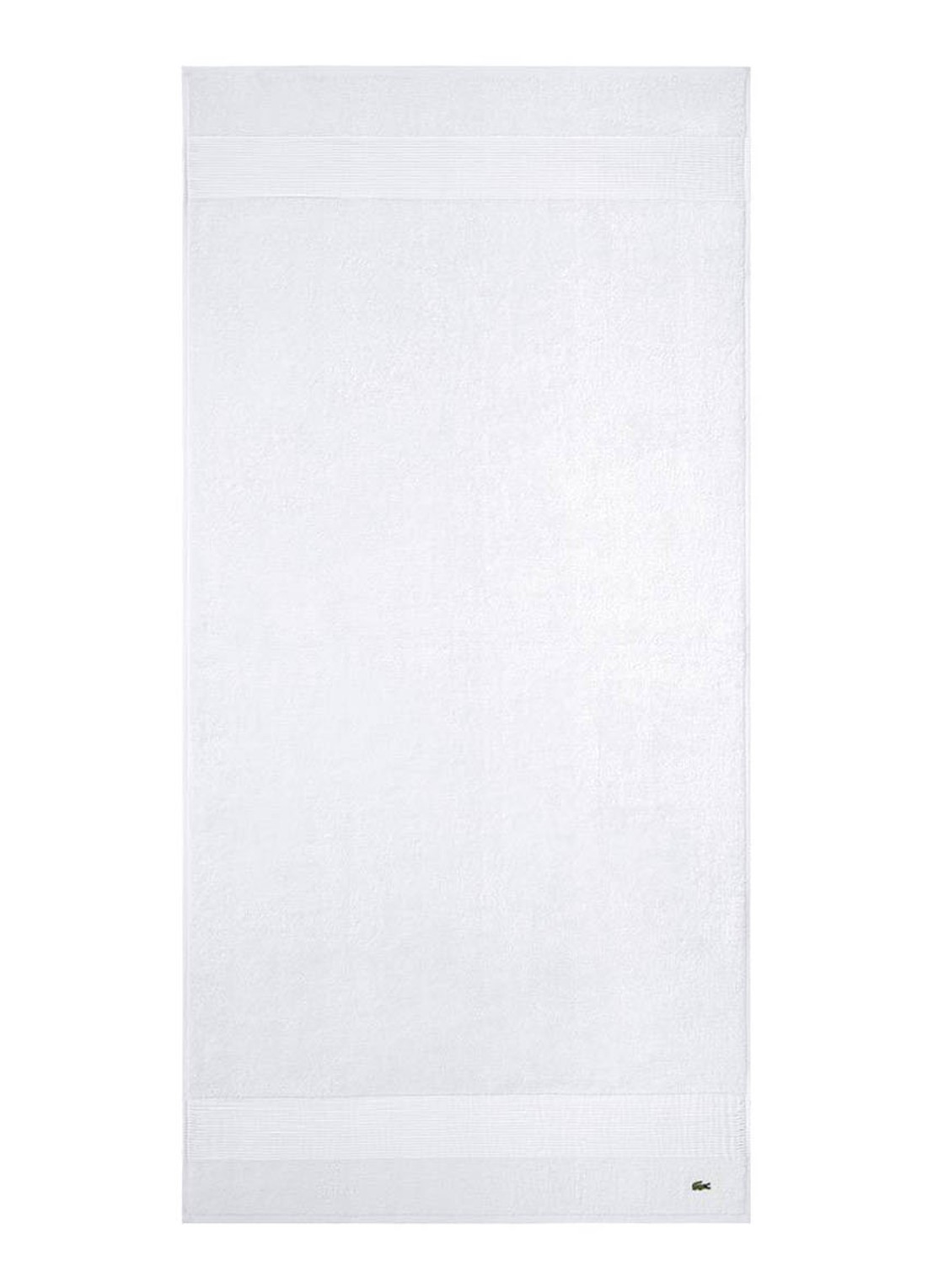 Lacoste L Lecroco badlaken - 600 gr/m2 -  70 x 140 cm - voorkant 5 wit