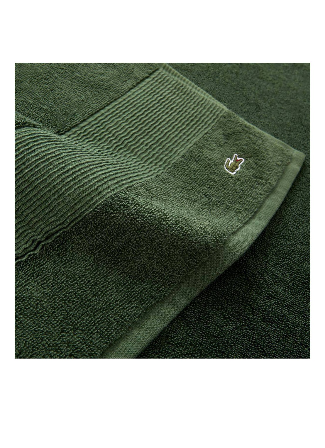 Lacoste L Lecroco badlaken - 600 gr/m2 -  70 x 140 cm - detail 4 groen