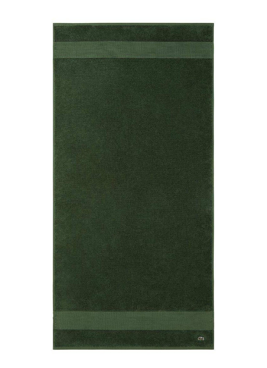 Lacoste L Lecroco badlaken - 600 gr/m2 -  70 x 140 cm - voorkant 2 groen