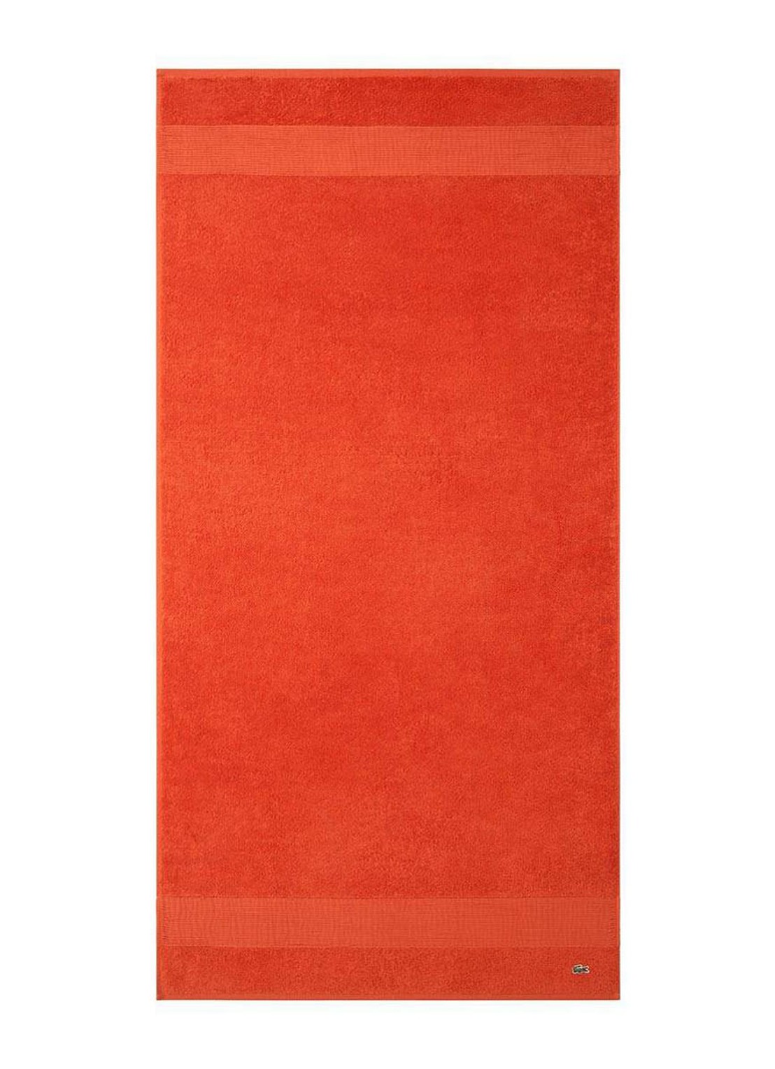 Lacoste L Lecroco badlaken - 600 gr/m2 -  70 x 140 cm - voorkant 4 orange