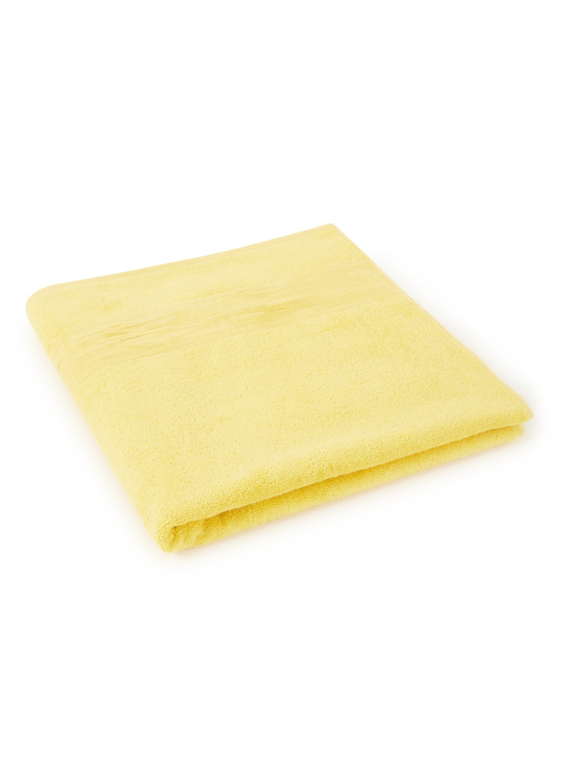 Lacoste L Lecroco badlaken - 600 gr/m2 -  70 x 140 cm - voorkant 2 geel