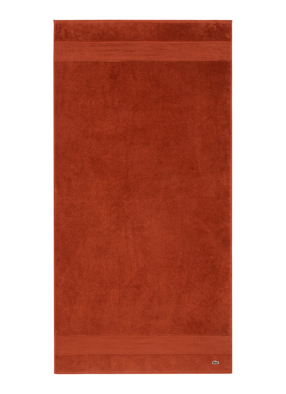 Lacoste L Lecroco badlaken - 600 gr/m2 -  70 x 140 cm - voorkant bruin