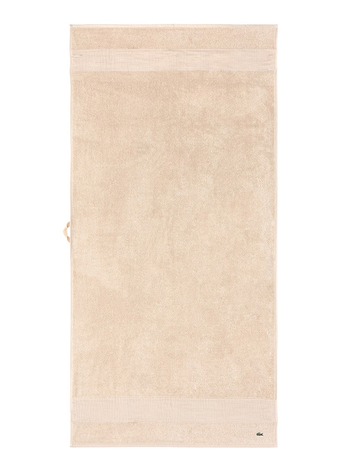 Lacoste L Lecroco badlaken - 600 gr/m2 -  70 x 140 cm - voorkant 2 creme