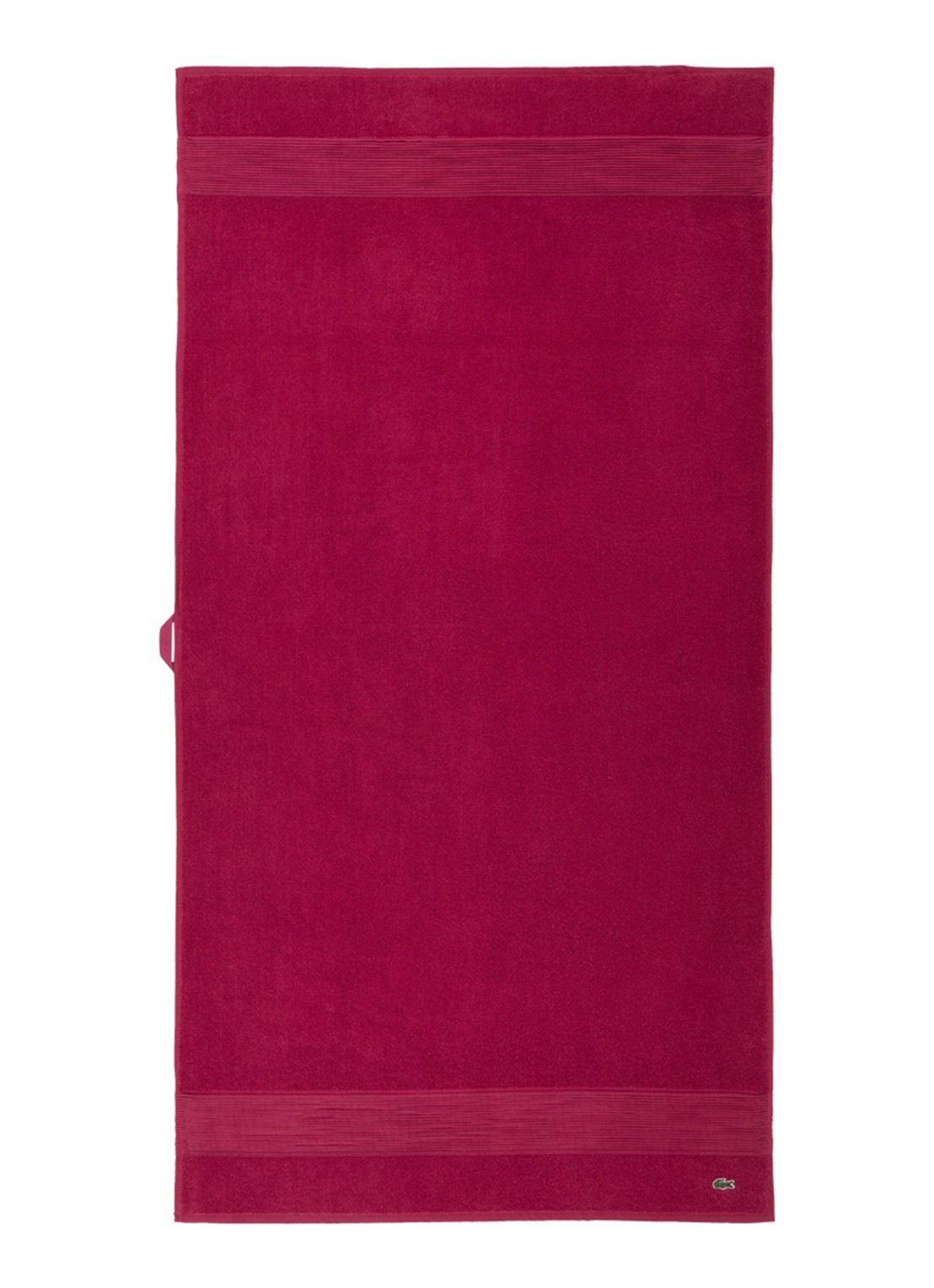 Lacoste L Lecroco badlaken - 600 gr/m2 -  70 x 140 cm - voorkant 2 rood