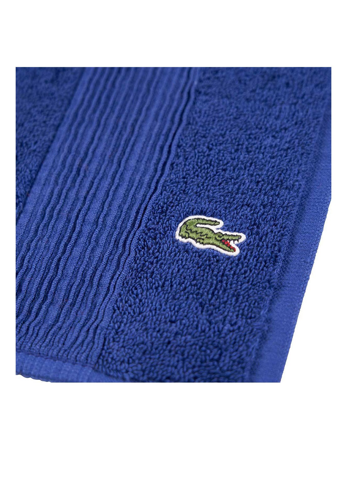 Lacoste L Lecroco badmat 50 x 70 cm - voorkant kobaltblauw