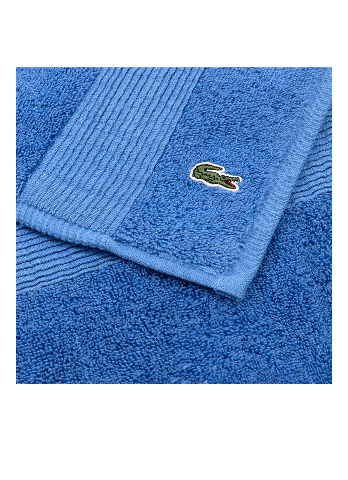 Lacoste L Lecroco badmat 50 x 70 cm - voorkant 2 blauw