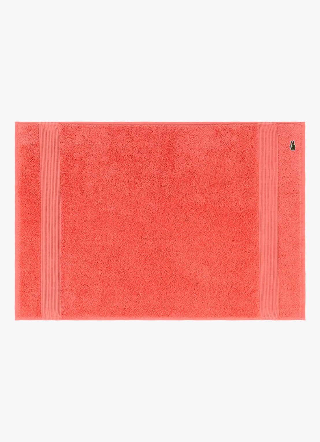 Lacoste L Lecroco badmat 50 x 70 cm - voorkant koraalrood