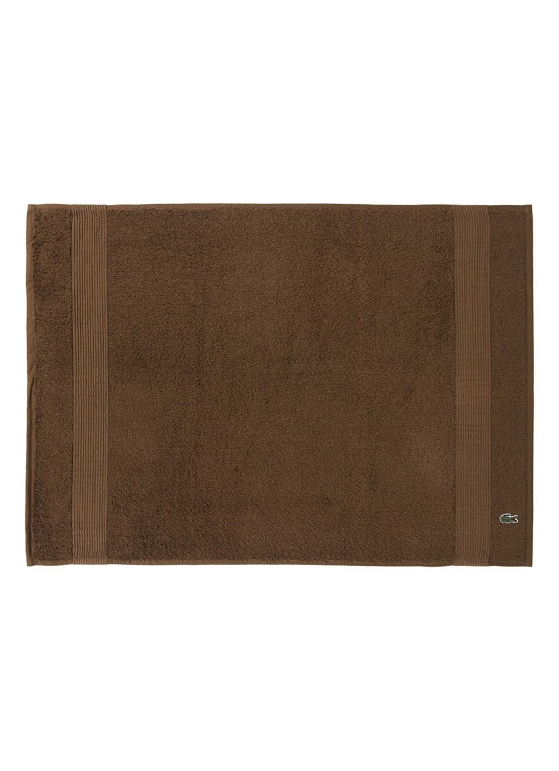 Lacoste L Lecroco badmat 50 x 70 cm - voorkant hazelnootbruin