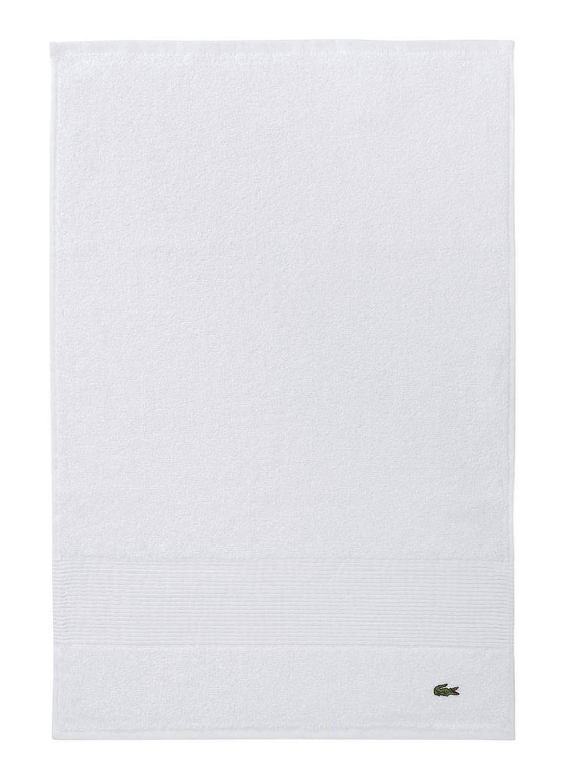 Lacoste L Lecroco gastendoek - 600 gr/m2 - 60 x 40 cm - voorkant wit