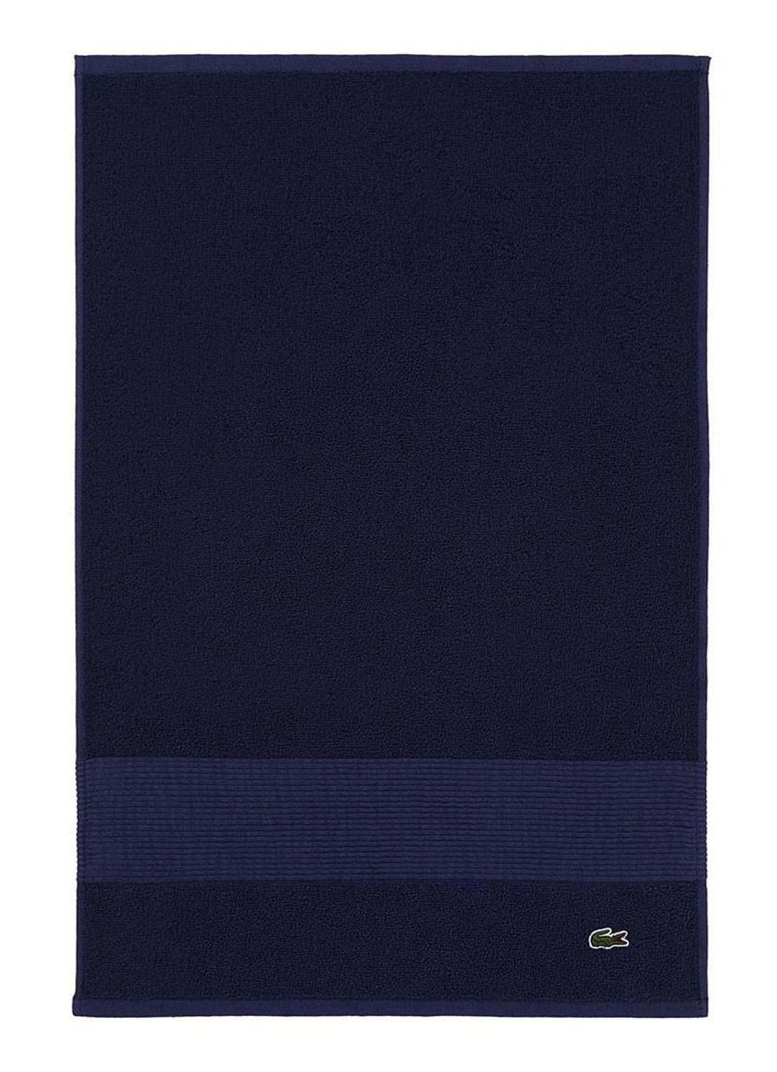 Lacoste L Lecroco gastendoek - 600 gr/m2 - 60 x 40 cm - voorkant 4 donkerblauw