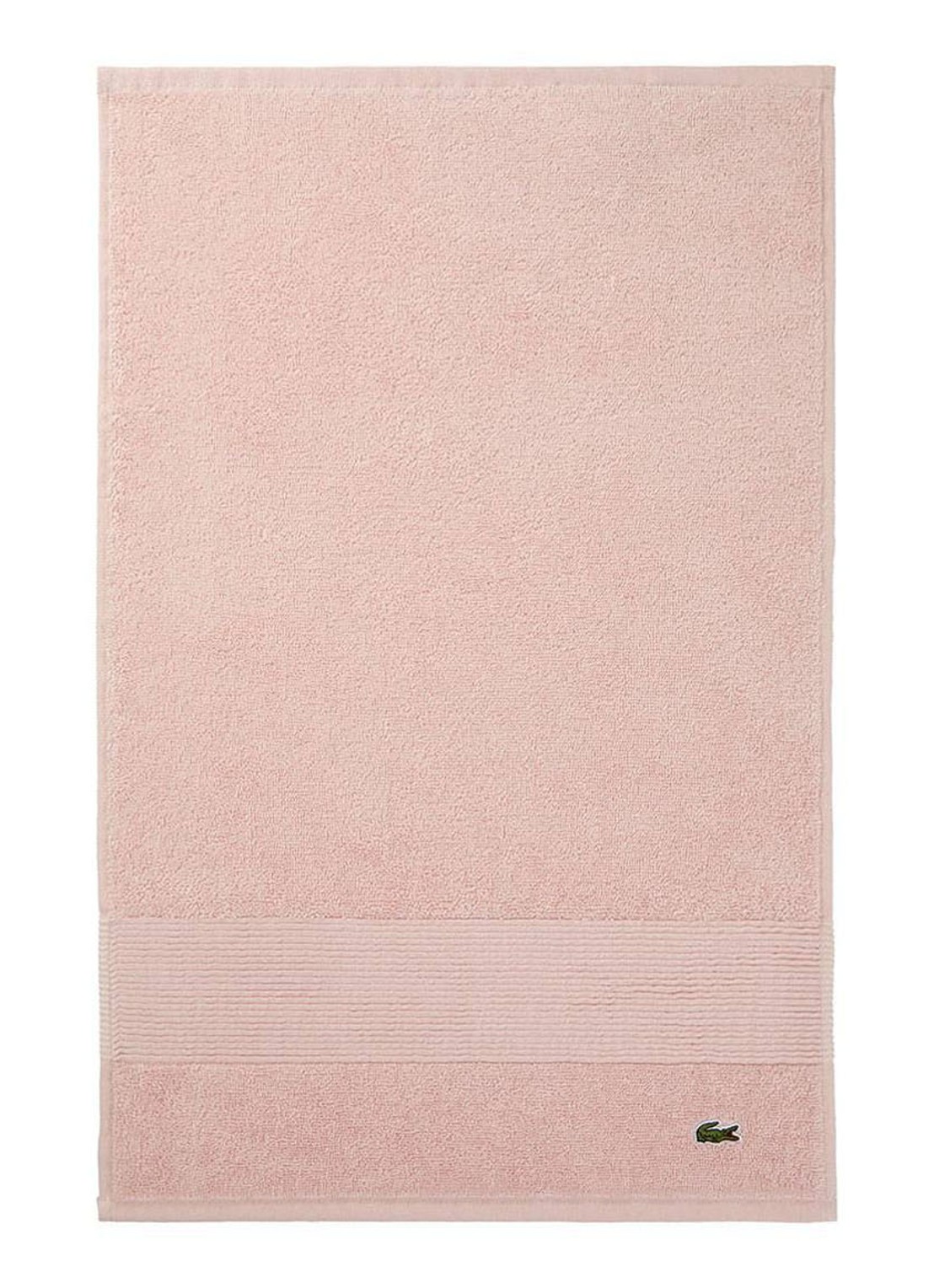 Lacoste L Lecroco gastendoek - 600 gr/m2 - 60 x 40 cm - voorkant 3 lichtroze