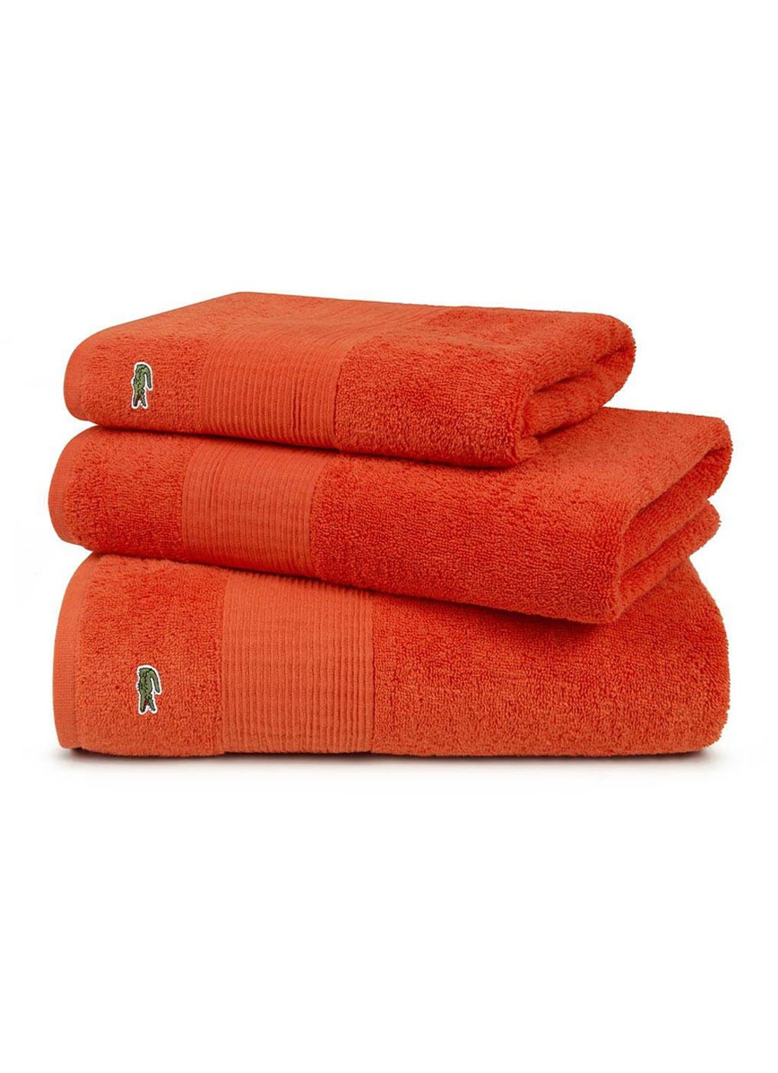 Lacoste L Lecroco gastendoek - 600 gr/m2 - 60 x 40 cm - detail 3 orange