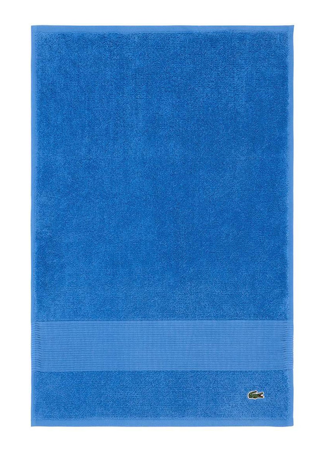 Lacoste L Lecroco gastendoek - 600 gr/m2 - 60 x 40 cm - voorkant 2 blauw