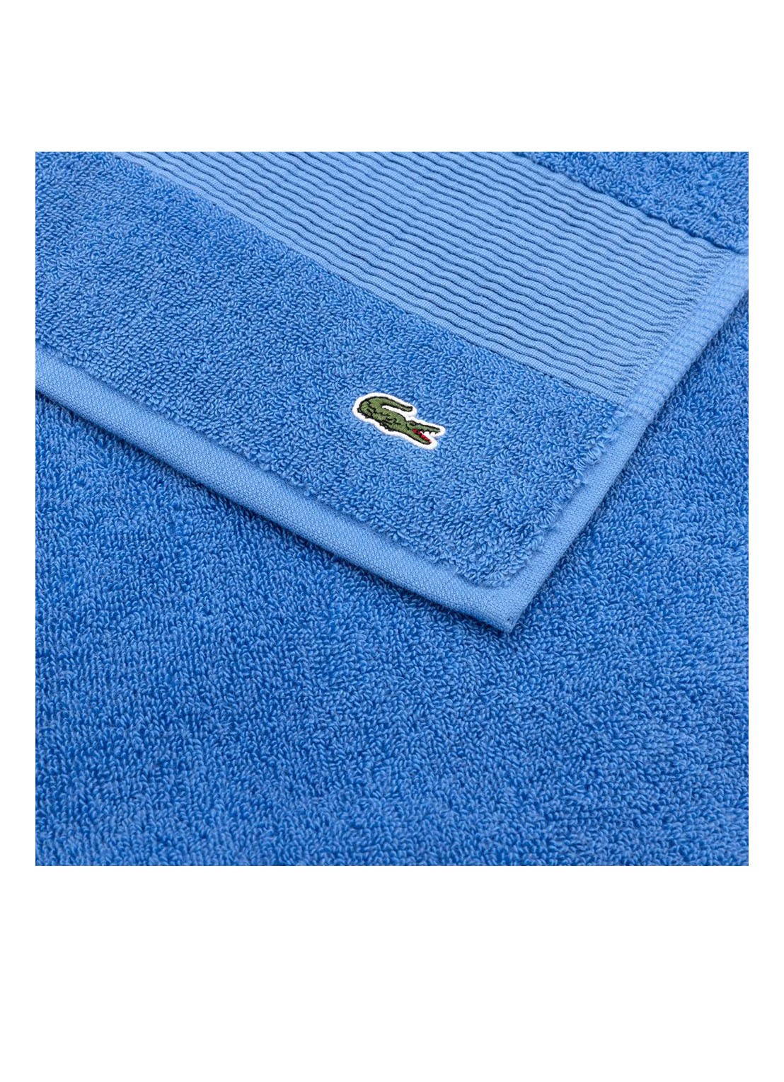 Lacoste L Lecroco gastendoek - 600 gr/m2 - 60 x 40 cm - voorkant 3 blauw