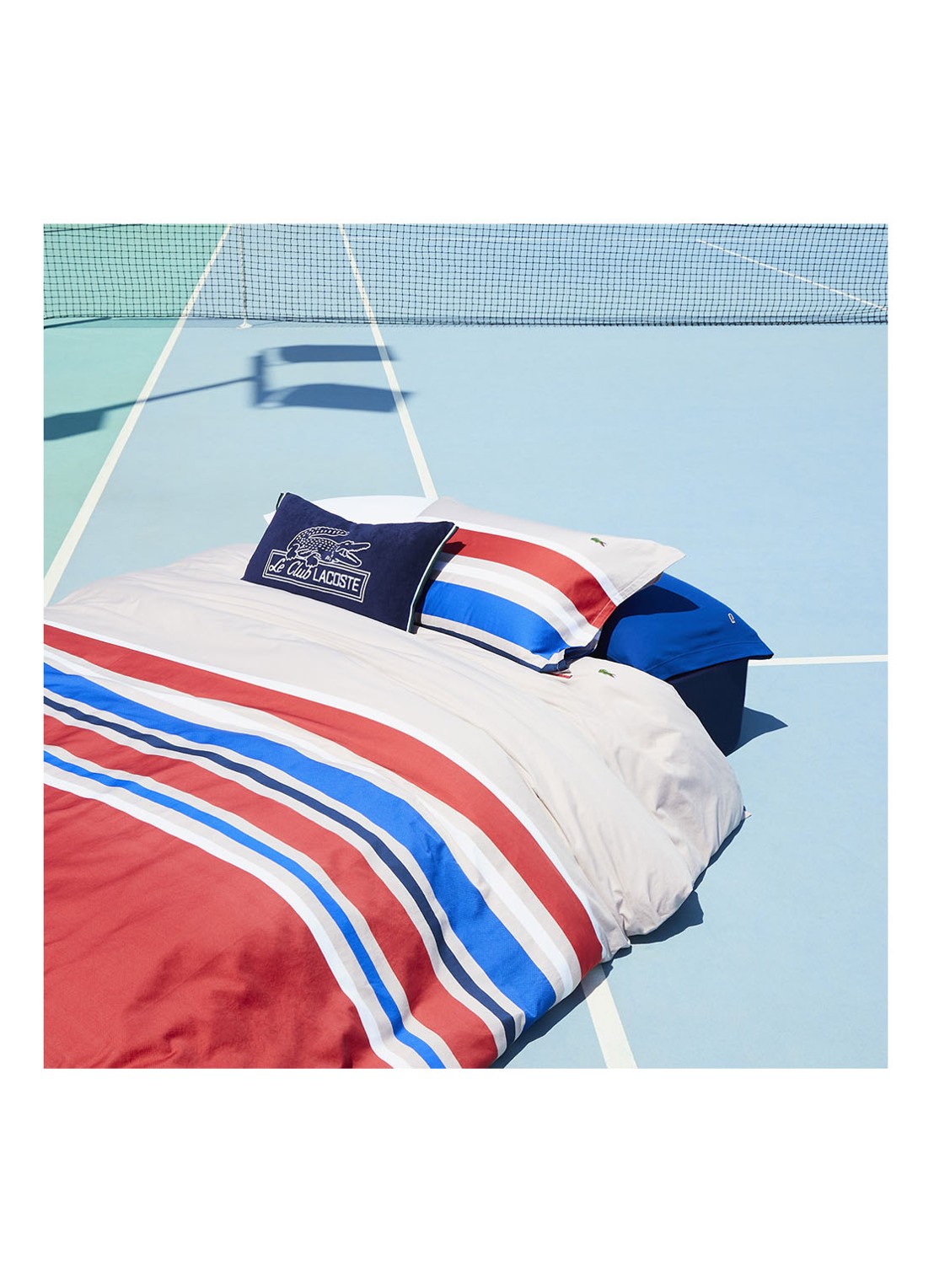 Lacoste L Luz kussensloop van katoensatijn 300 TC  - voorkant 5 multicolor