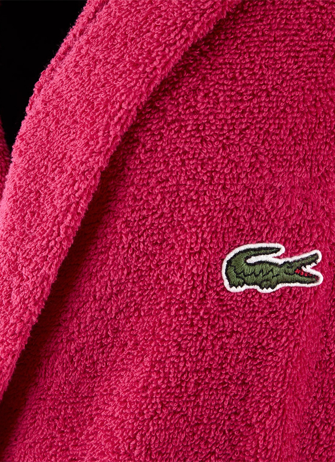 Lacoste L Open badjas van katoen - unisex - achterkant 8 wit
