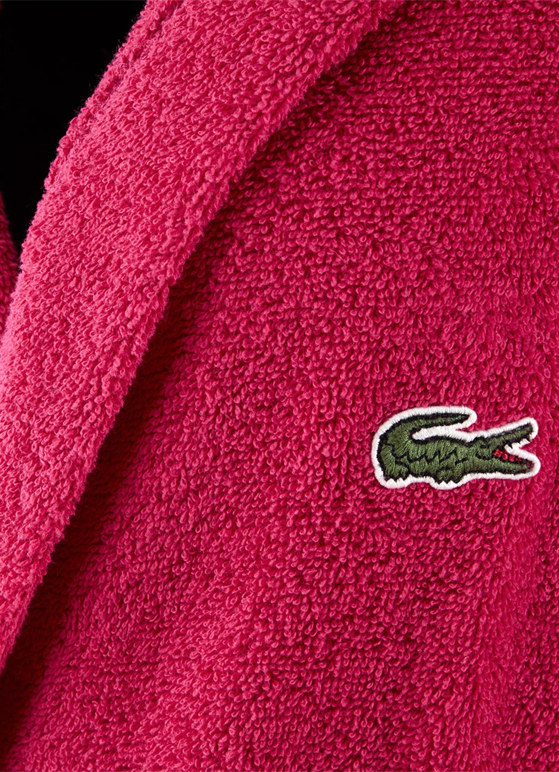 Lacoste L Open badjas van katoen - unisex - achterkant 9 wit